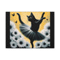 Ballet Black Cat Canvas Print — Whimsical Cat Ballerina Wall Art