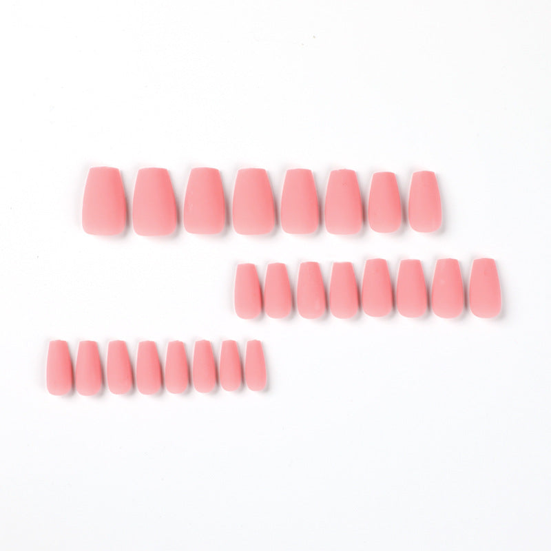 Press-on nails wholesale Solid color short ballet nail matte fake nail wholesale Nail art Press-on nails wholesale – Image 3