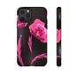 Floral iPhone Case | Tough Cases with Pink Poppy Design, Elegant Flower Phone Cover, Gift for Her, Spring Accessories, Chic Tech