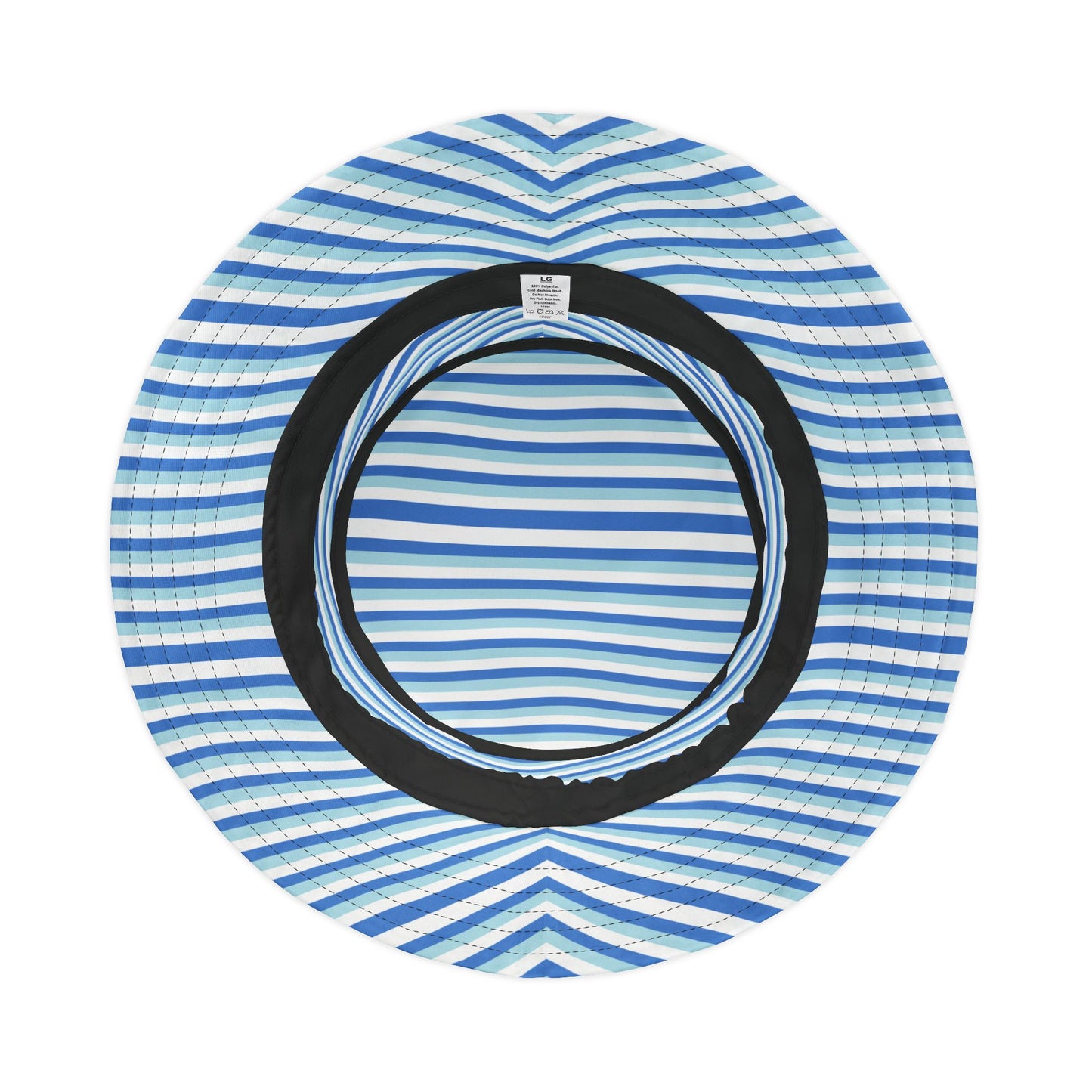 Blue Striped Bucket Hat — Nautical Summer Beach Sun Hat