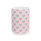 Pink Gingham Heart Ceramic Mug (11oz & 15oz)
