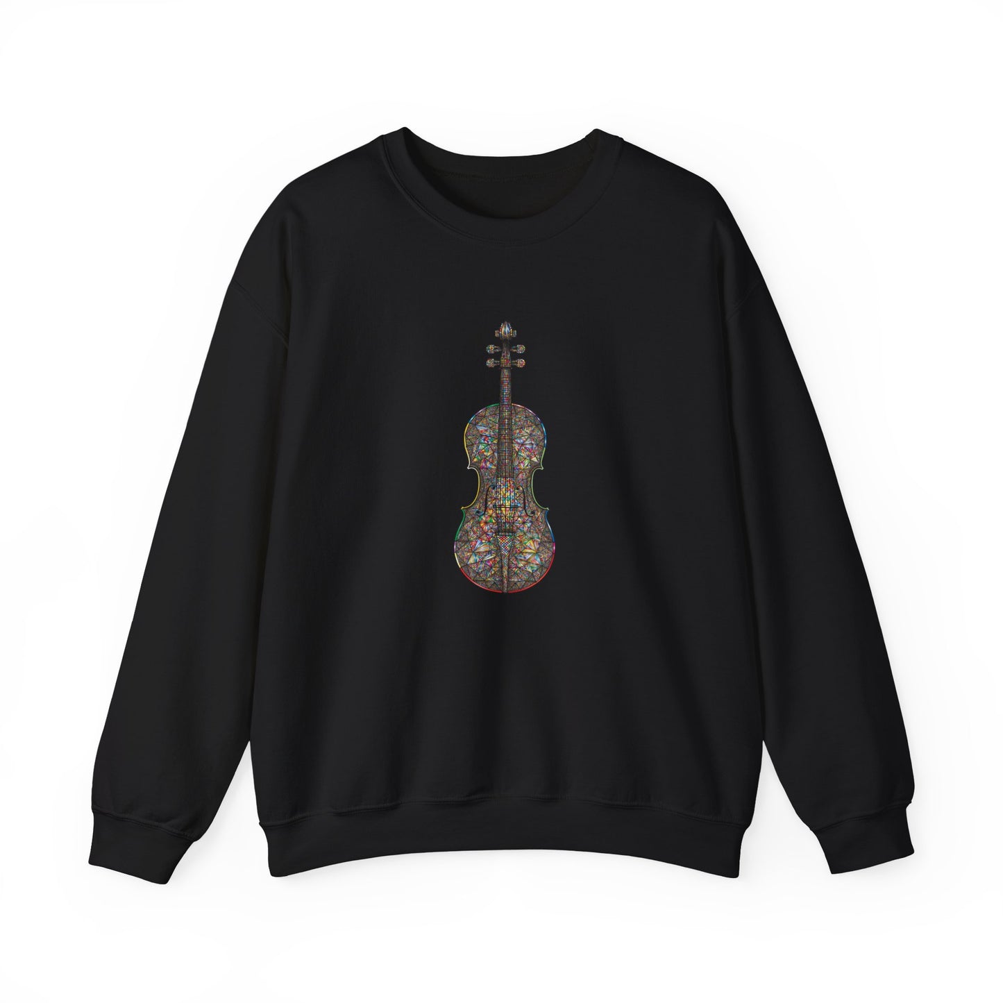 Stylish Violin Art Sweatshirt, Music Lover Gift, Cozy Crewneck, Perfect for Concerts, Music Festivals, Unisex Apparel, Gift for Musicians