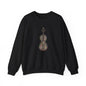 Stylish Violin Art Sweatshirt, Music Lover Gift, Cozy Crewneck, Perfect for Concerts, Music Festivals, Unisex Apparel, Gift for Musicians