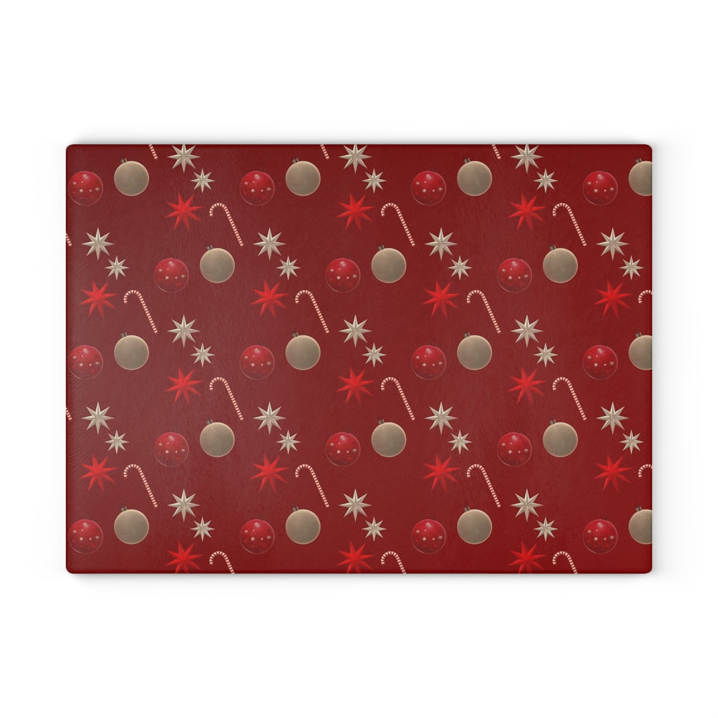 Festive Glass Cutting Board for Holiday Cooking, Christmas Kitchen Decor, Holiday Gift, Seasonal Homeware, Festive Hostess Gift