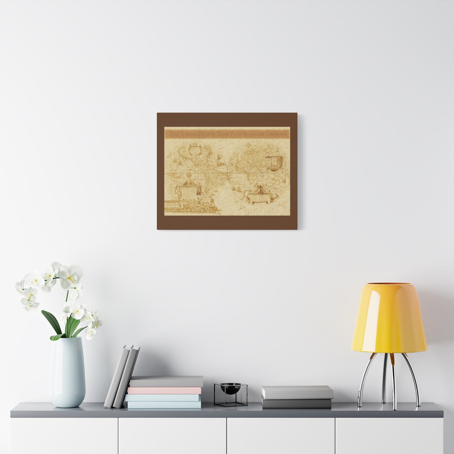 Vintage World Map Canvas Print — Matte Stretched Wall Art