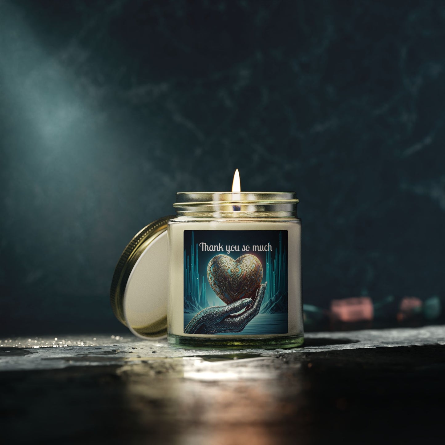 Thank You Candle — Coconut Apricot Scented Jar (4oz/9oz)