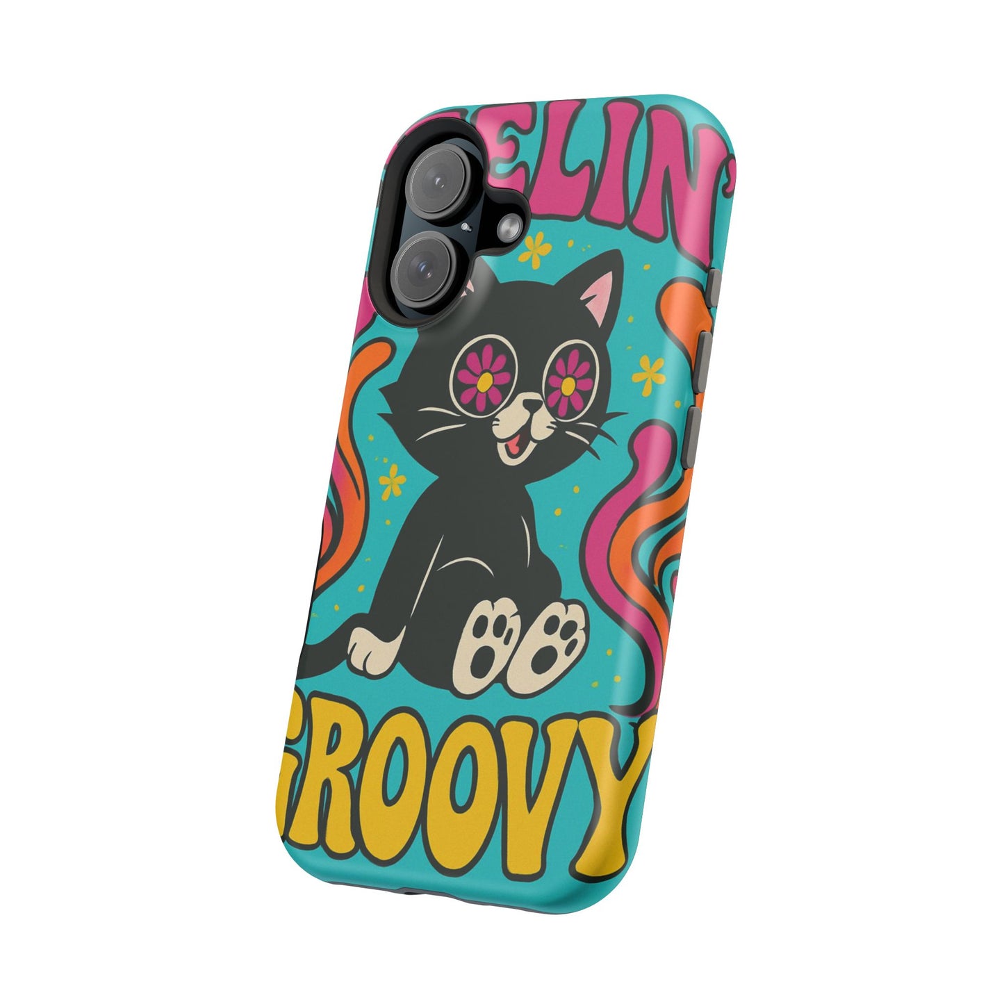 Groovy Cat Magnetic Impact-Resistant Phone Case