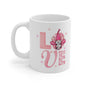 Love Gnome Mug — Cute Pink Valentine Coffee Cup (11 oz)