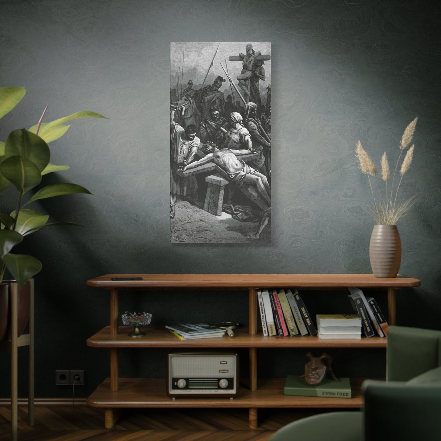 Crucifixion Art Matte Canvas Print – Stretched Religious Wall Decor