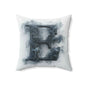 Letter E Smoke Monogram Pillow — Decorative Polyester Throw Pillow
