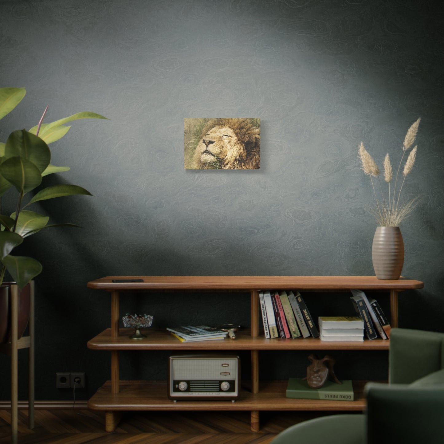 Lion Portrait Matte Canvas Print — Stretched 1.25" Wall Art