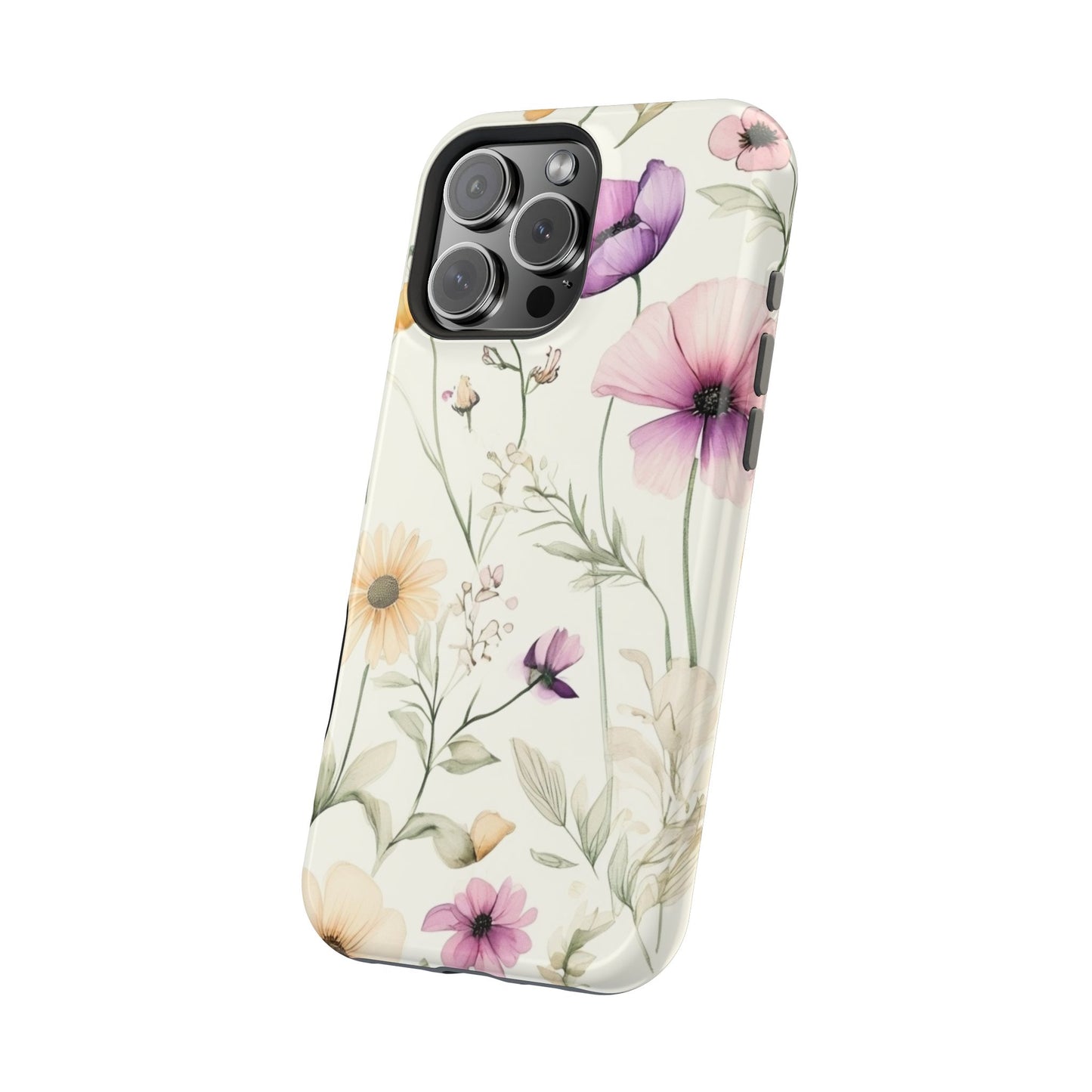Floral Watercolor Magnetic Impact-Resistant Phone Case