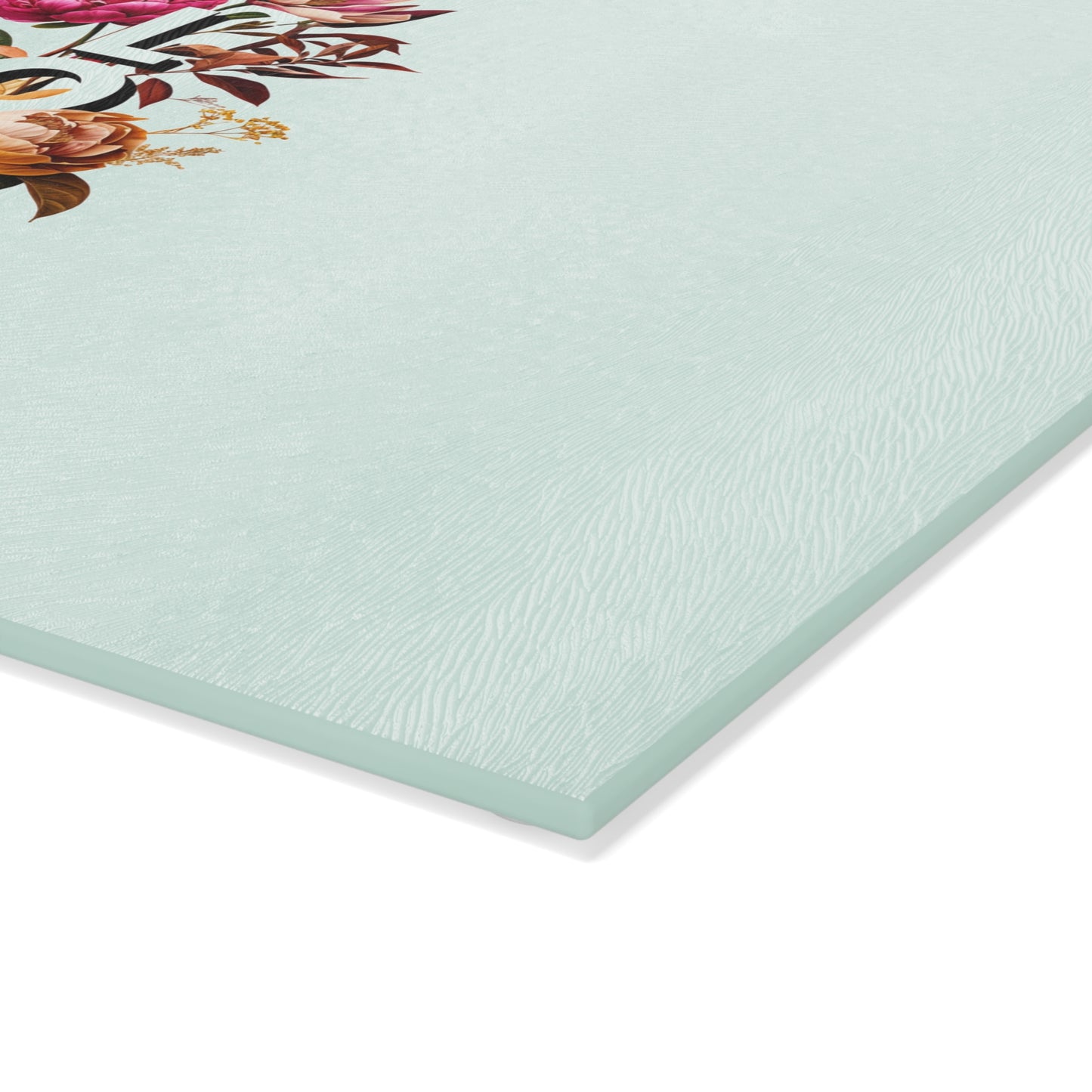 Floral Love Glass Cutting Board - Perfect Kitchen Gift