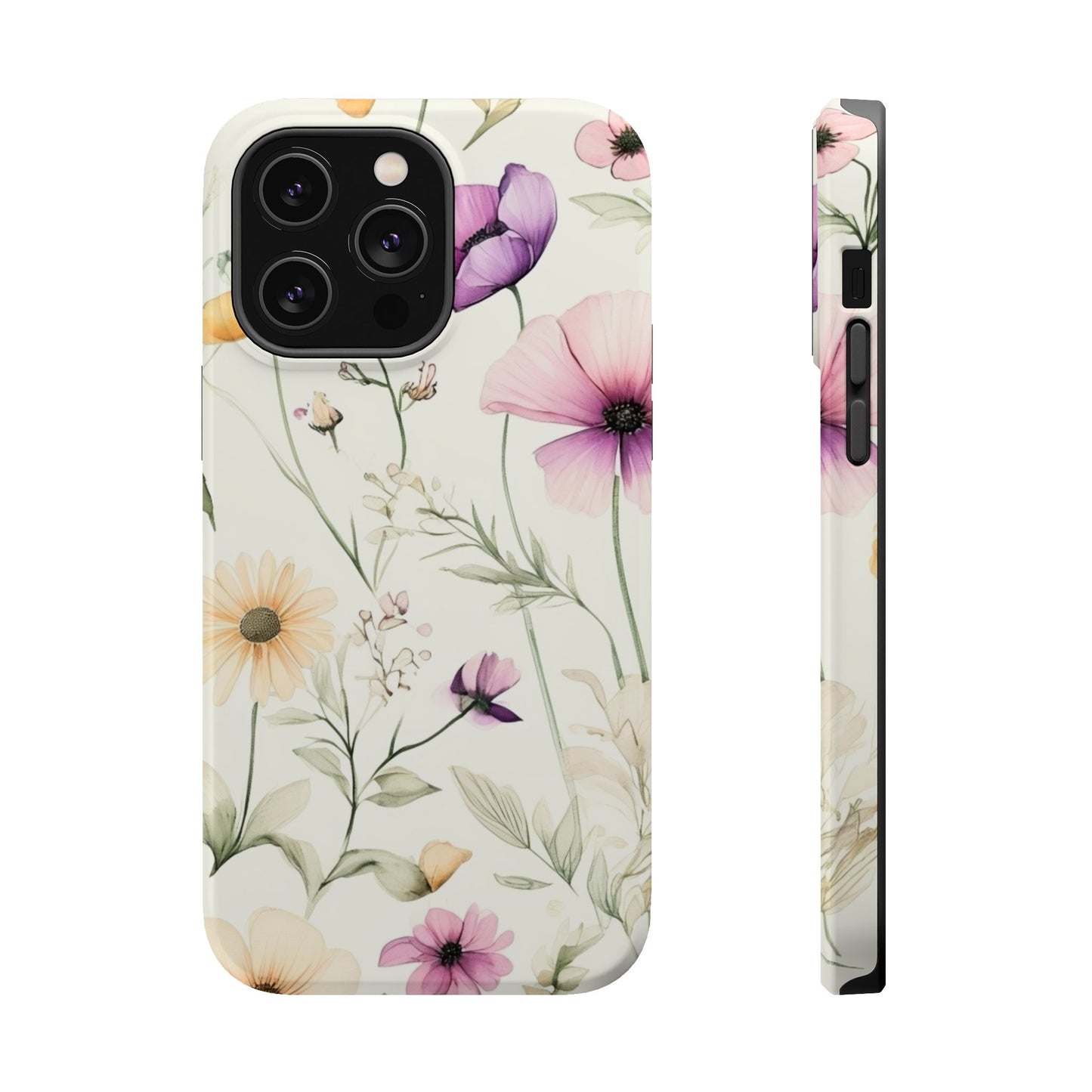Floral Watercolor Magnetic Impact-Resistant Phone Case