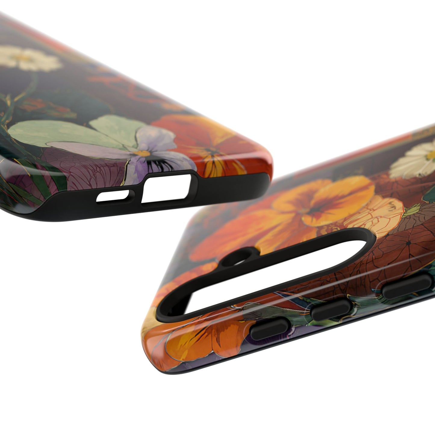 Floral Pansy Tough Phone Case — Vintage Botanical Protection