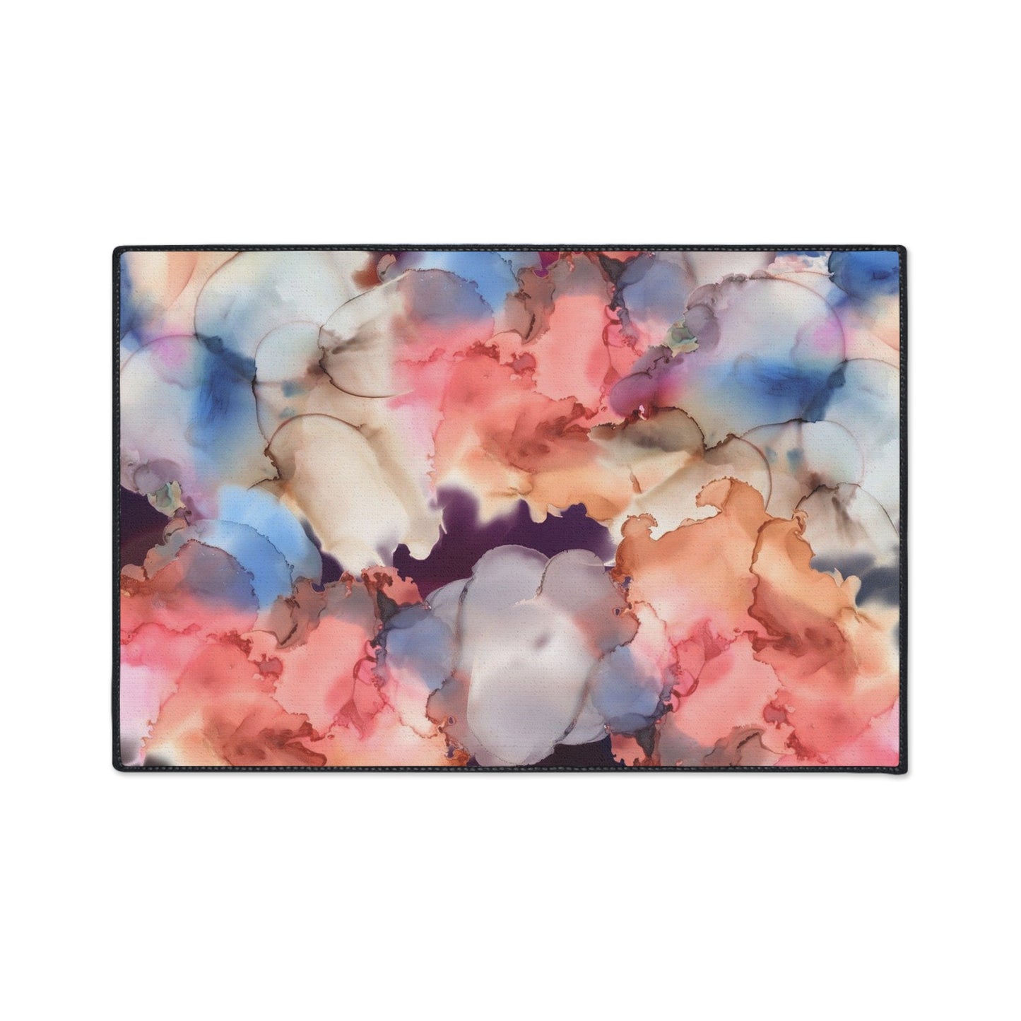 Abstract Watercolor Heavy-Duty Floor Mat — Non-Slip Entry Rug for Home & Office