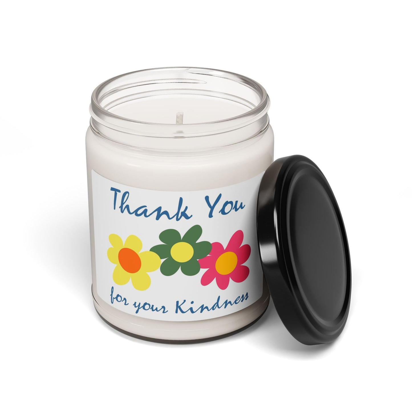Thank You Soy Candle — 'Thank You for Your Kindness' Floral Scented Candle, 9oz