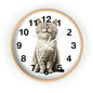 Smiling Tabby Cat Wall Clock — Cute Kitten Home Decor Clock
