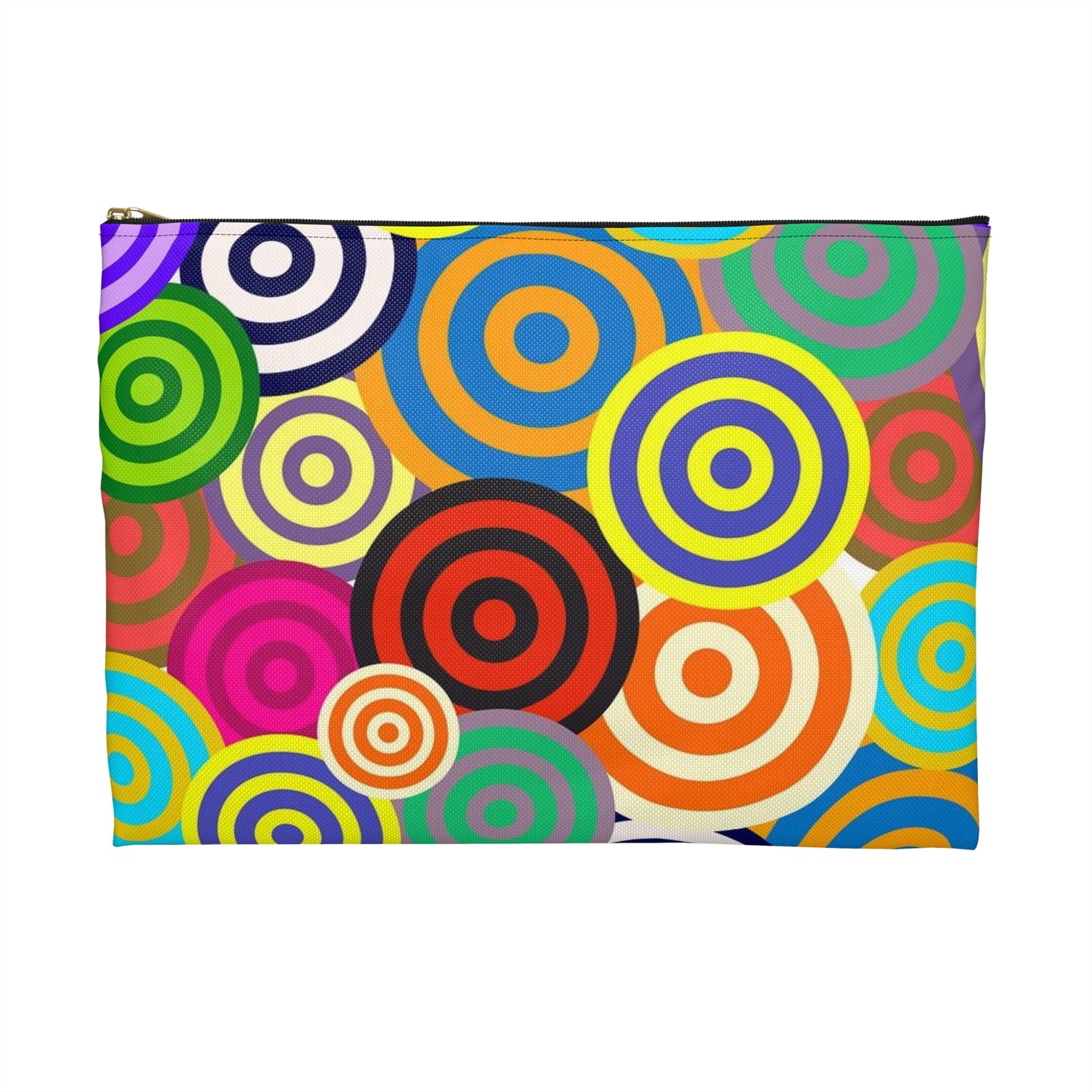 Colorful Circle Accessory Pouch, Fun Travel Organizer, Makeup Bag