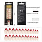 Red Chrome French Short Almond Nail Set – Image 5