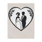 Wedding Couple Heart Minky Blanket – Romantic Bride & Groom Throw, Perfect for Anniversaries or Bridal Gifts