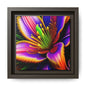 Vibrant Neon Floral Matte Canvas Print — Framed Wall Art