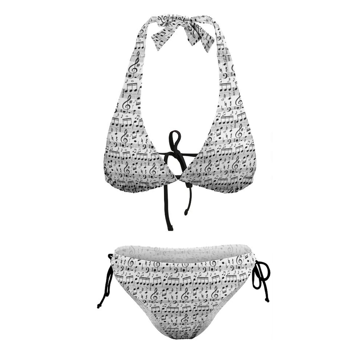 Two Piece Halter Swimsuit Musical Notes