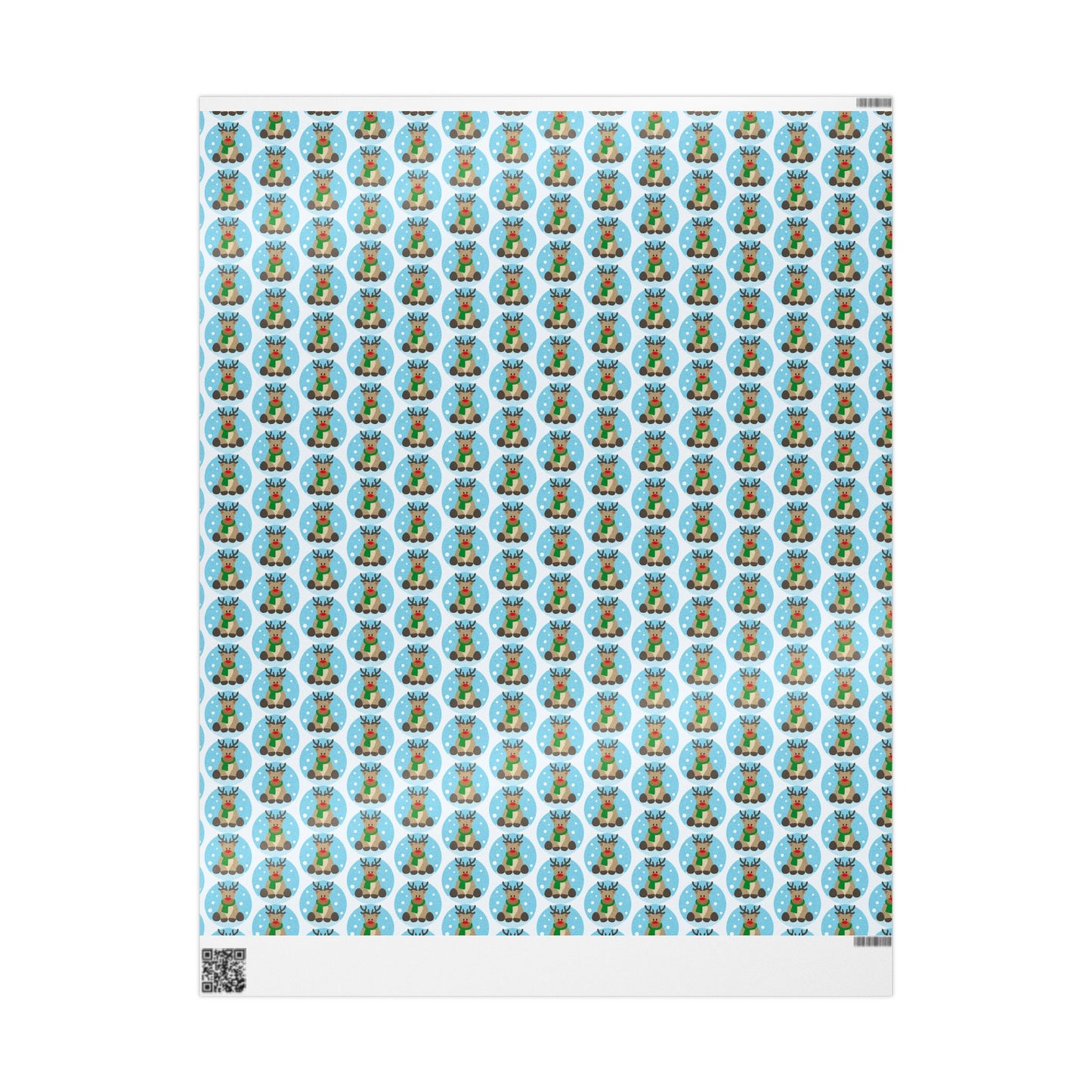 Wrapping Paper — Cheerful Reindeer Pattern Holiday Gift Wrap