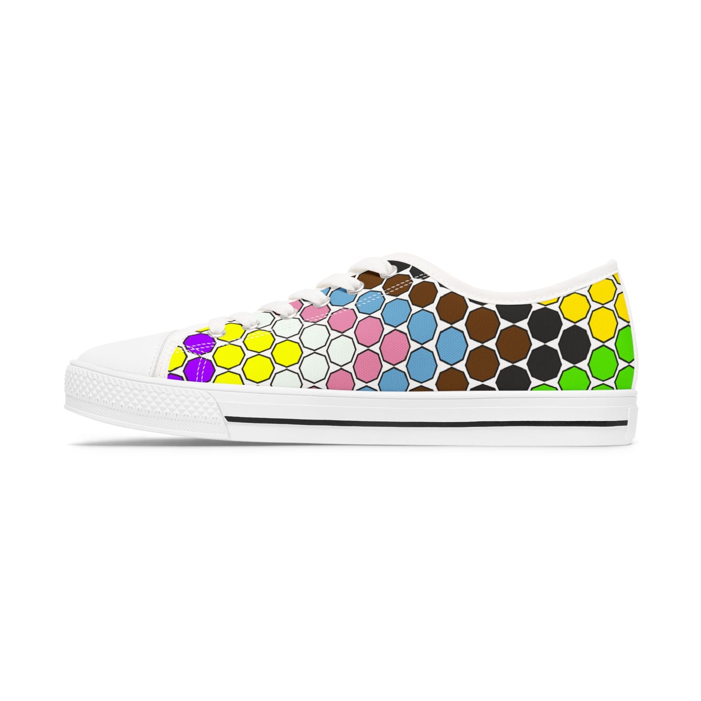 Colorful Polka Dot Low Top Sneakers — Women’s Casual Retro Pattern Shoes