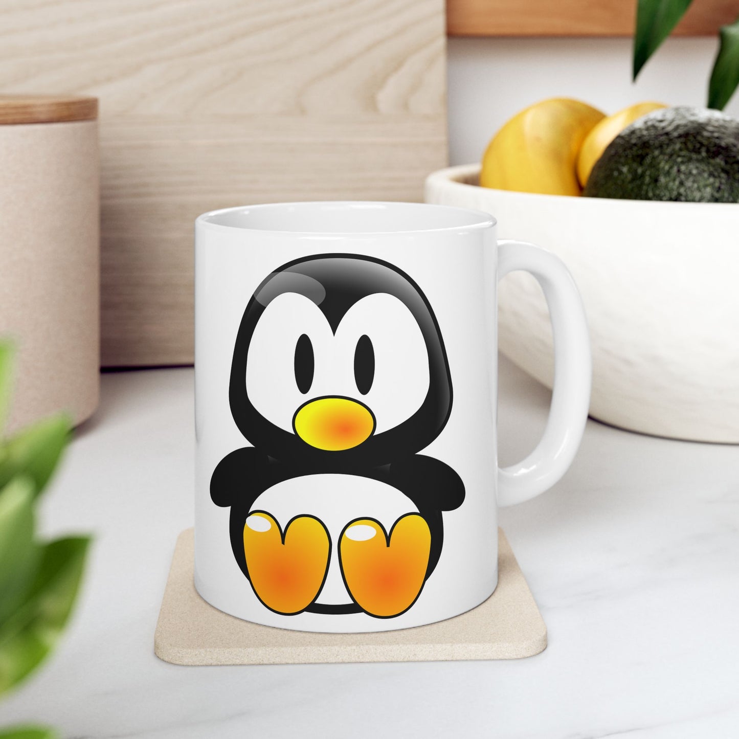 Cute Penguin Ceramic Mug — Adorable Polar Animal Coffee Cup (11oz & 15oz)