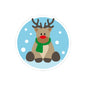 Reindeer Holiday Kiss-Cut Sticker — Cute Christmas Laptop Decal