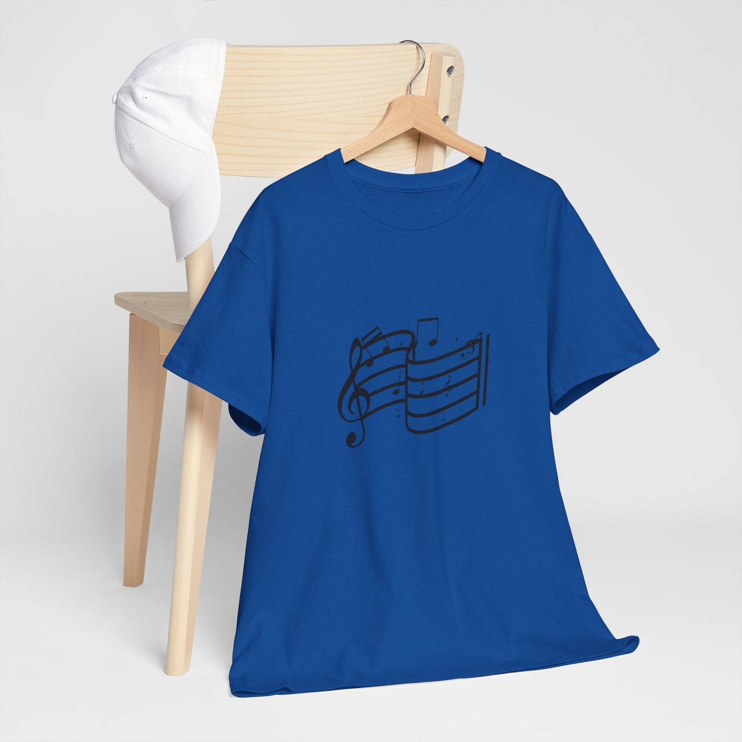 Music Notes T‑Shirt — Minimalist Sheet Music Tee for Musicians & Music Lovers