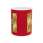 Gold Cross Ceramic Mug - 11oz & 15oz, Religious Gift, Coffee Cup, Unique Tea Mug, Faith-Inspired Drinkware