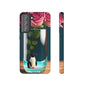 Penguin in a Glass Floral Tough Phone Case — Cute Protective Phone Cover