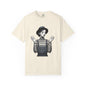 Gothic Striped Graphic Unisex T-Shirt, Edgy Casual Wear, Alternative Fashion, Gift for Her