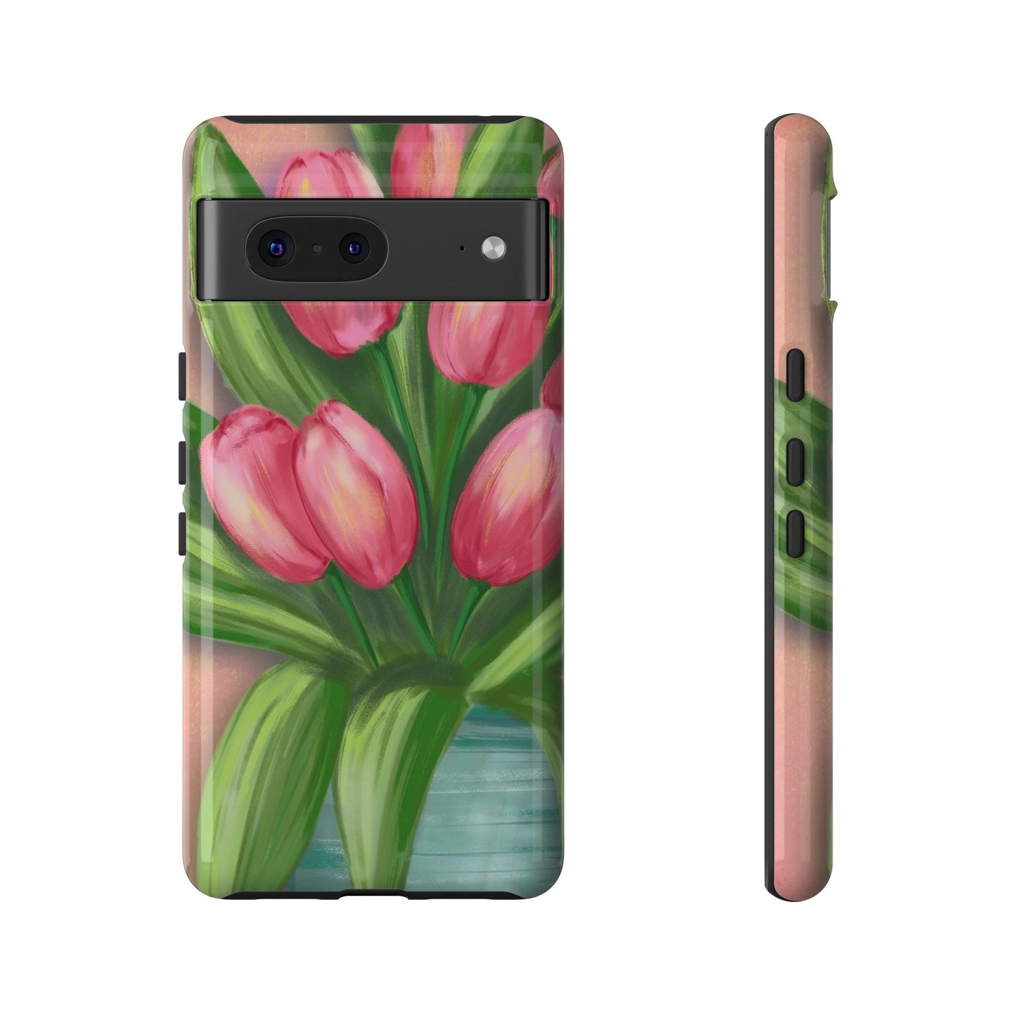 Floral Phone Case with Vibrant Tulips - Tough Cases for Garden Lovers, Spring Gifts, Nature Enthusiasts, Unique Gadget Accessories, [...]