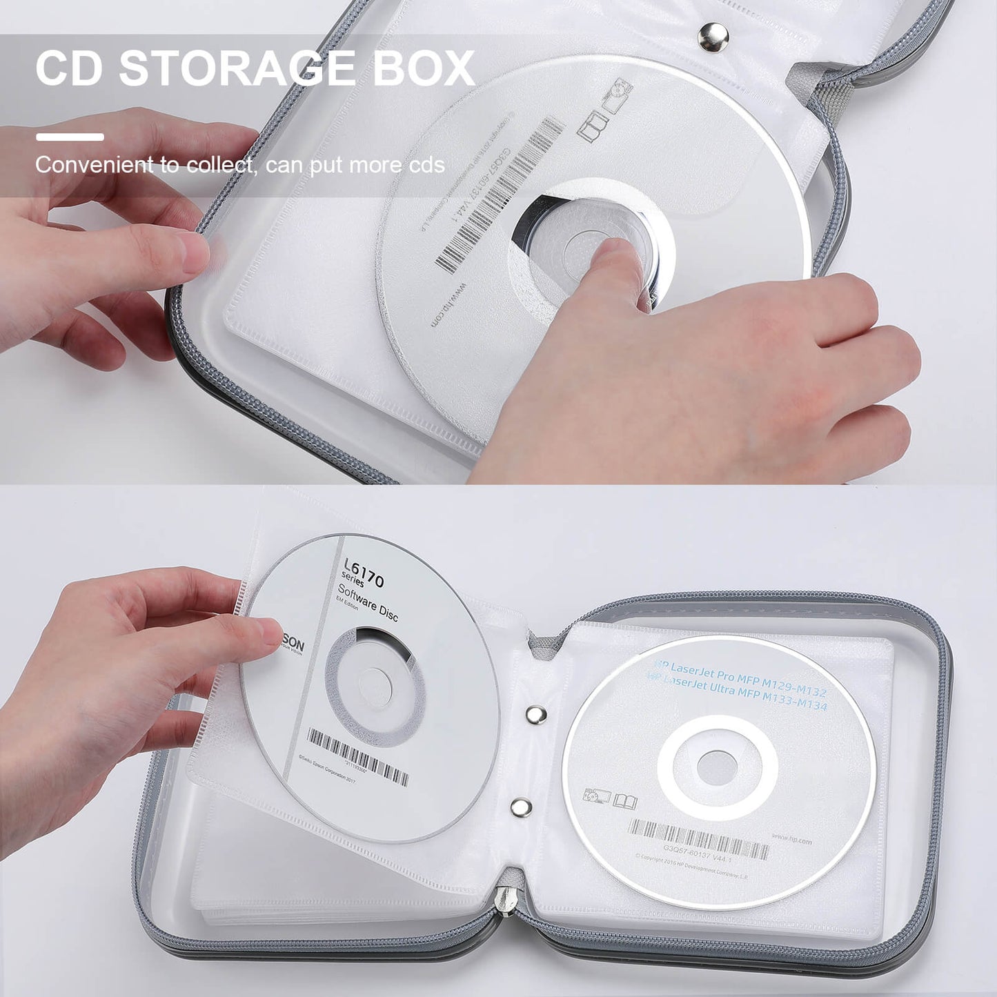 Portable Zipper Disc Storage Case for Car Home Travel - Letter X