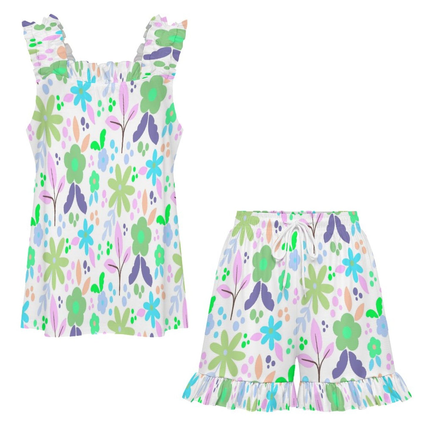 Ruffled Pajama Set