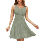 Sleeveless High Waist Dress