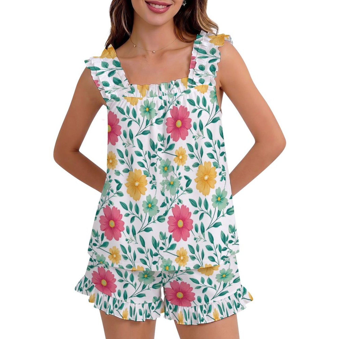 Ruffled Pajama Set