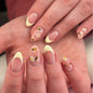 French Minimalist Nude Pink Almond Short Press On Nails – JP4422
