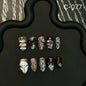 365nails: "Winter's Enchantment" – Christmas Holiday Handmade Coffin Nails