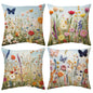 FLASH DEAL - Get them while they last. Set Of 4, Short Plush Butterfly Floral Throw Pillow Covers