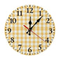 Modern Wooden Wall Clock - yellow and white
