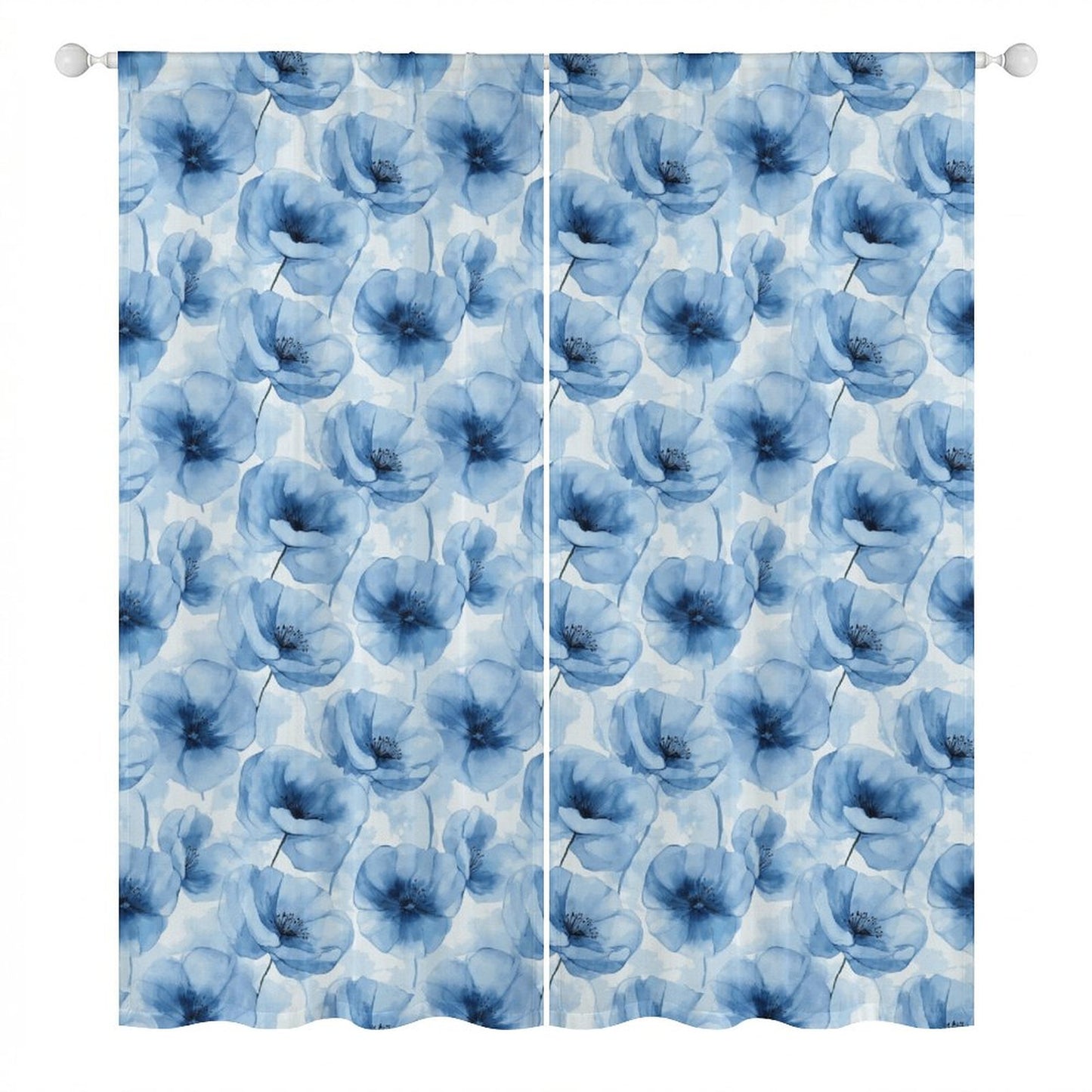 Sheer Curtain Flowers