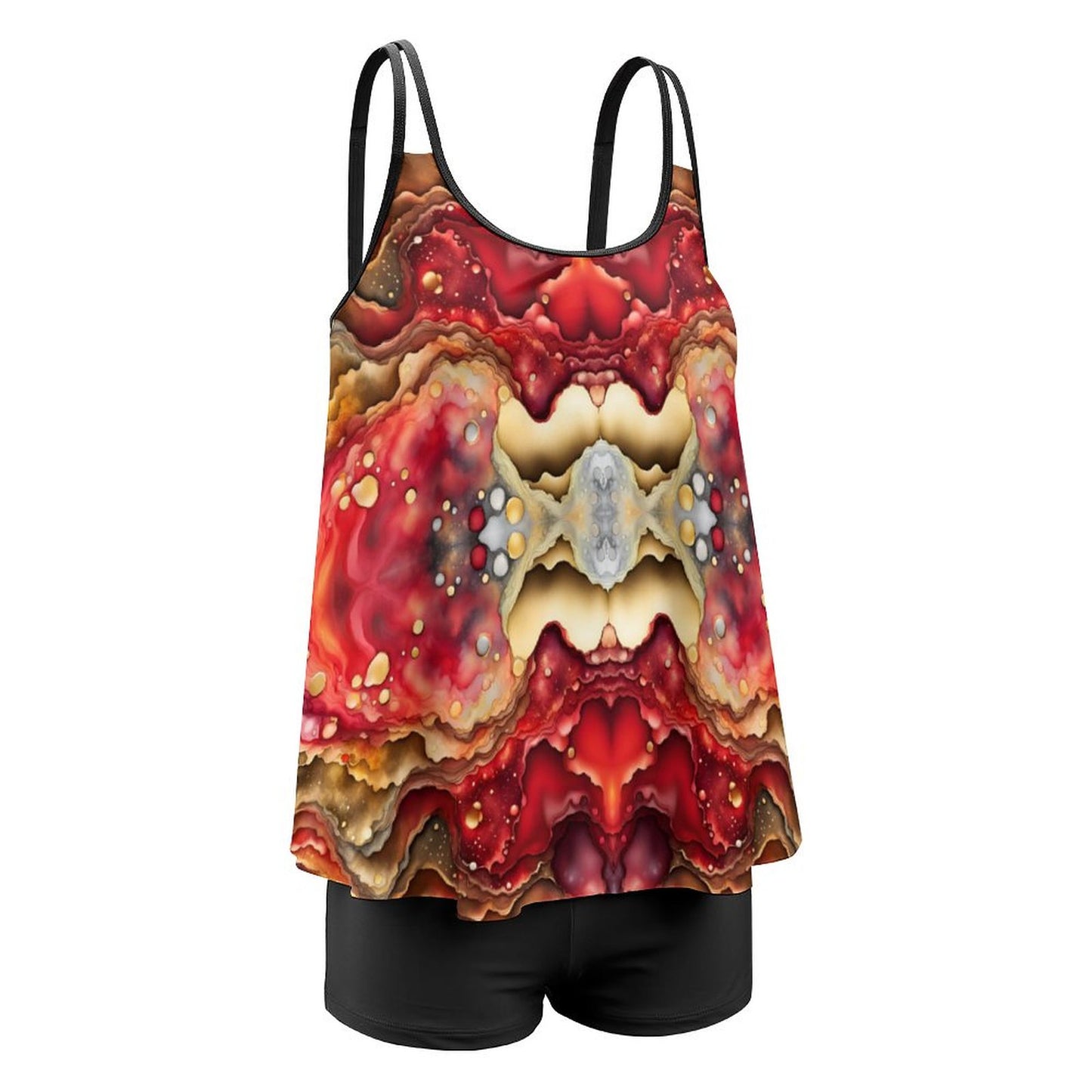 Plus Size Women Tankini 2-Piece Swimsuit