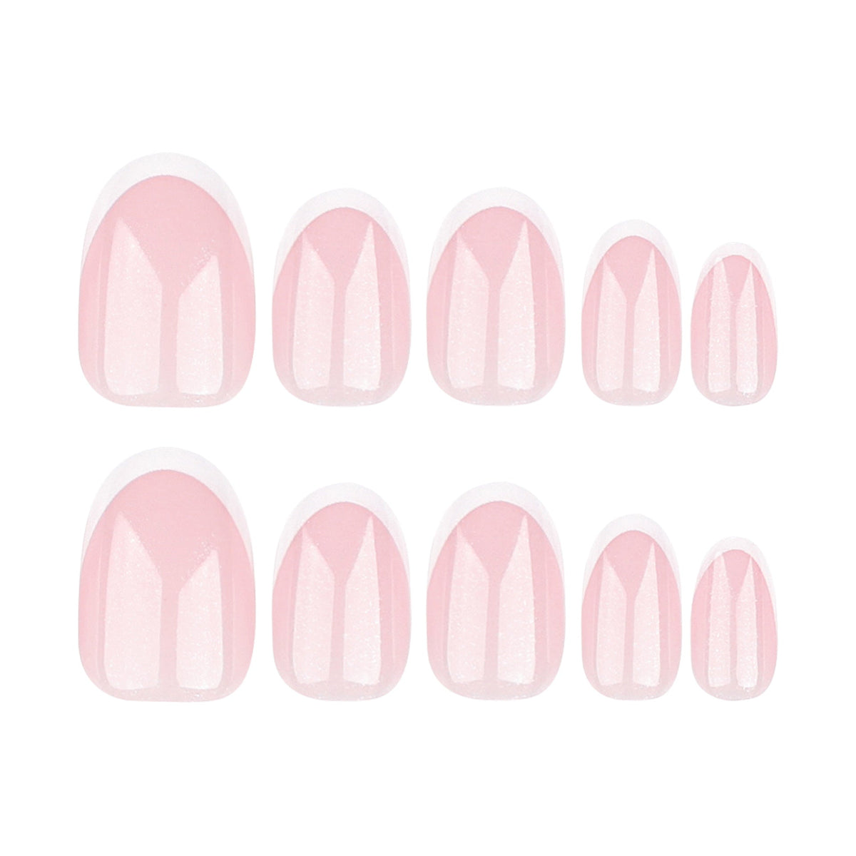 Classic French Wearable Nail Short Short Round Nail Art Naked Powder Wearable False Nails Removable Nail Products – Image 5