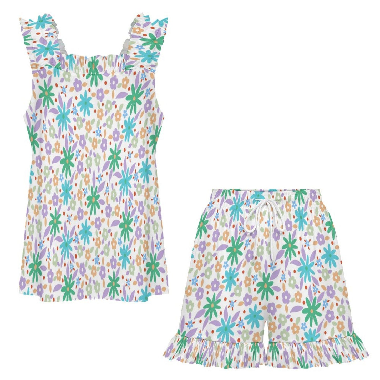 Ruffled Pajama Set