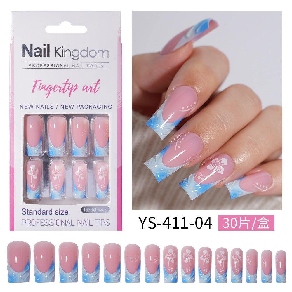 Press on nails advanced sense belt drill three-dimensional detachable nail art Spice girl fake nail press on – Image 10