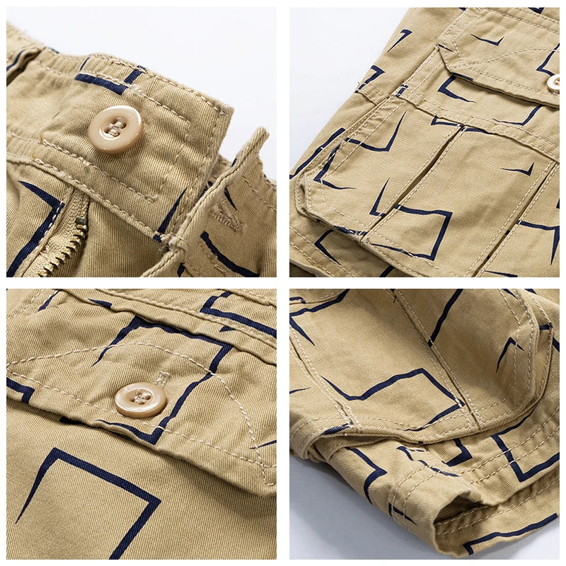 Summer New Cotton Cargo Shorts Men Fashion Hot Casual Shorts Army Tactical Military Short Pants Men Loose Pocket Men Shorts